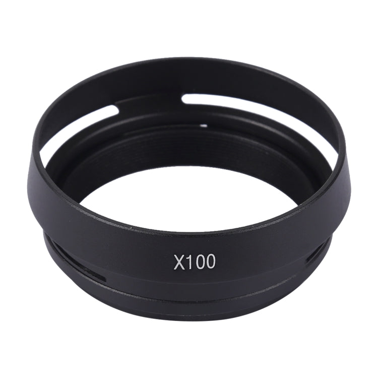 49mm Metal Vented Lens Hood for Fujifilm X100(Black) - Lens Hood by PMC TechLife | Online Shopping South Africa | PMC TechLife | Buy Now Pay Later Mobicred
