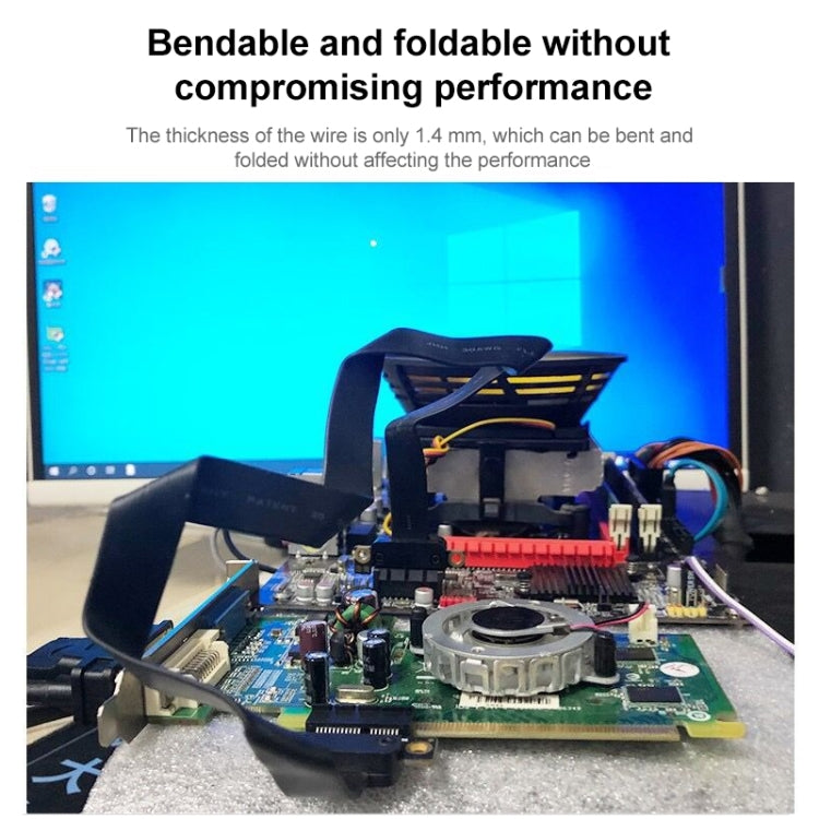 PCI-E 3.0 1X to 16X 180 Degree Graphics Card Extension Cable, Length:10cm - by PMC Jewellery | Online Shopping South Africa | PMC Jewellery | Buy Now Pay Later Mobicred