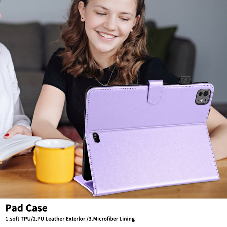 For iPad Pro 11 2024 Rhombus Lattice Leather Smart Tablet Case(Purple) - iPad Pro 11 2024 Cases by PMC TechLife | Online Shopping South Africa | PMC TechLife | Buy Now Pay Later Mobicred