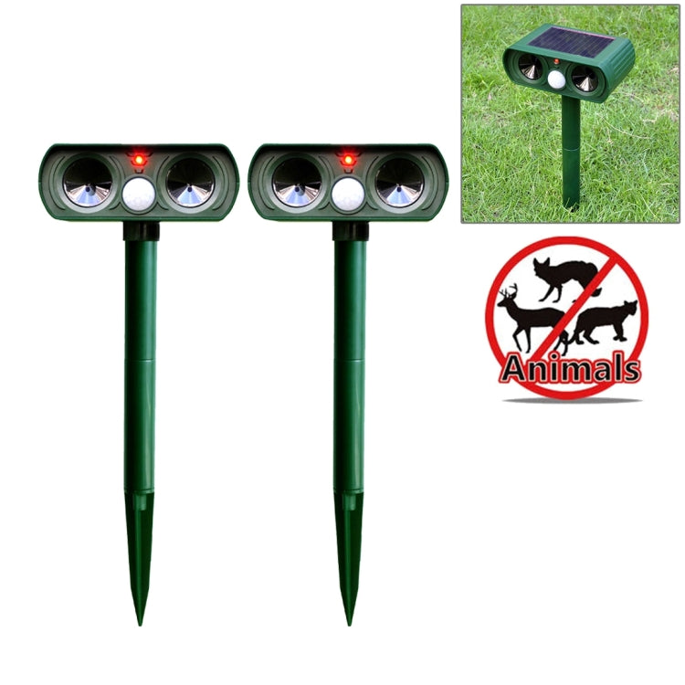 2 PCS Powerful Ultrasonic Solar-powered Animal Repeller With PIR Sensor & Light Sensor, Got the CE / ROHS Certification - Outdoor Insect Repellent by PMC Jewellery | Online Shopping South Africa | PMC Jewellery | Buy Now Pay Later Mobicred