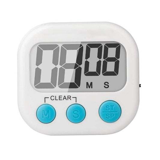 Digital Kitchen Timer Electronic Alarm Magnetic Backing with LCD Display for Cooking Baking Sports Games Office(White) - Digital Countdown by PMC Jewellery | Online Shopping South Africa | PMC Jewellery | Buy Now Pay Later Mobicred