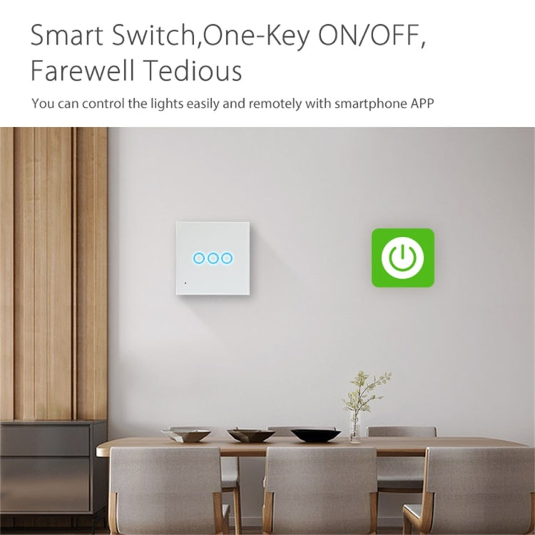 NEO NAS-SC03W Wireless WiFi EU Smart Light Control Switch 3Gang - Smart Switch by NEO | Online Shopping South Africa | PMC Jewellery | Buy Now Pay Later Mobicred