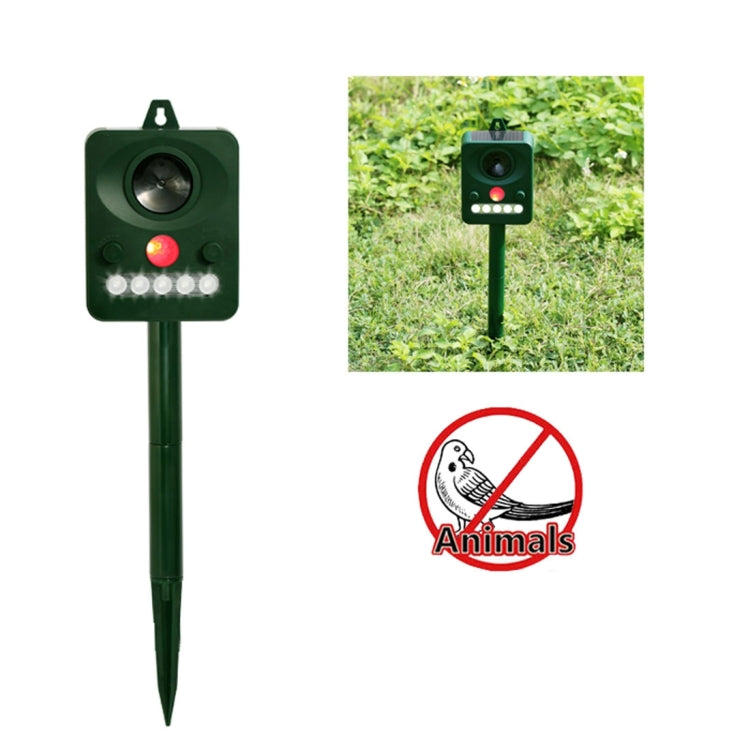 Environmental Friendly White + Red Light Solar-powered LED Ultrasonic Animal Repeller Bird Cat Dog Control Device With 6.5V / 0.1W Solar Panel & PIR Sensor & Light Sensor, Got the CE / ROHS Certification - Outdoor Insect Repellent by PMC Jewellery | Online Shopping South Africa | PMC Jewellery | Buy Now Pay Later Mobicred