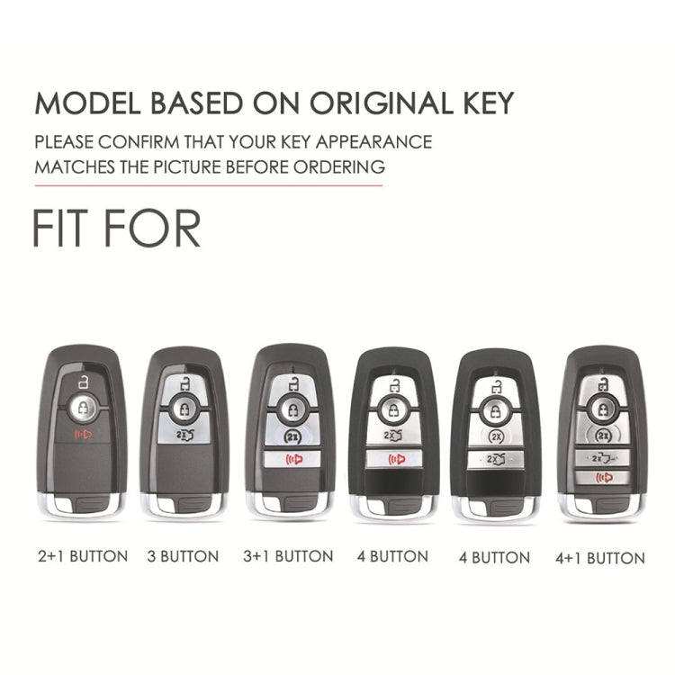For Ford F-150 4-button C072/1 Car Key Leather Protective Case (Brown) - Car Key Cases by PMC TechLife | Online Shopping South Africa | PMC TechLife | Buy Now Pay Later Mobicred