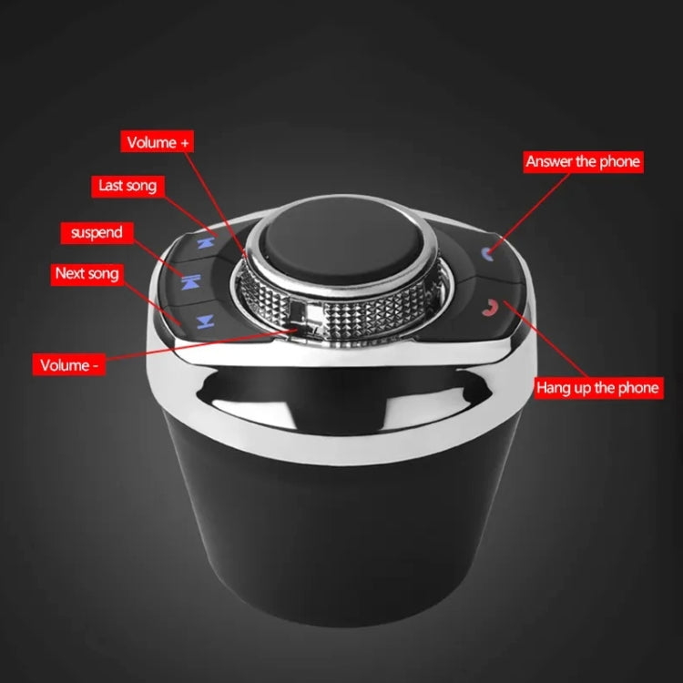 Multifunctional Car Cup Holder Wireless Knob Button Steering Wheel Button Remote Control without Light - Bluetooth Car Kits by PMC Jewellery | Online Shopping South Africa | PMC Jewellery | Buy Now Pay Later Mobicred