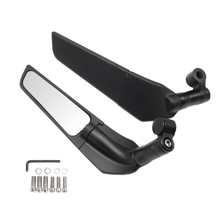 Motorcycle Modification Fixed Wind Wing Rearview Mirror (Black) - Side Mirrors by PMC TechLife | Online Shopping South Africa | PMC TechLife