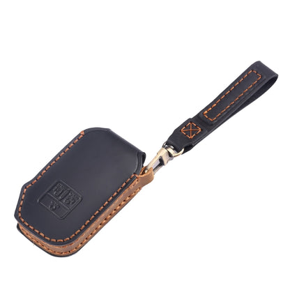 For KIA Carnival EX / SX Hallmo Car Cowhide Leather Key Protective Cover Key Case(Blue) - Car Key Cases by Hallmo | Online Shopping South Africa | PMC Jewellery | Buy Now Pay Later Mobicred