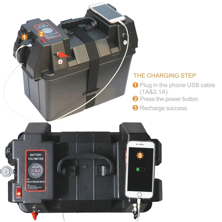 Outdoor Portable Multifunctional Battery Box 12V USB Output Emergency Power Supply - free shipping - PMC TechLife - Order now!