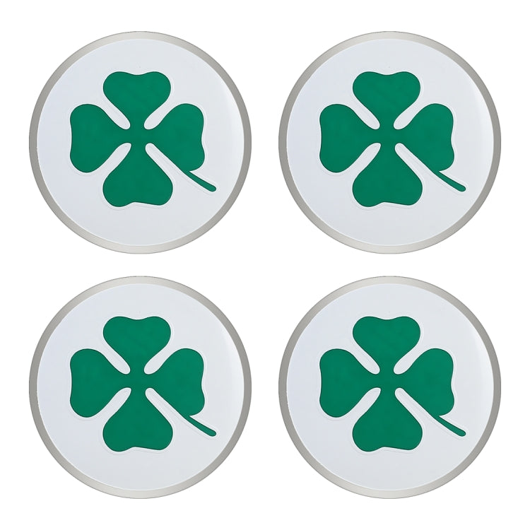 4 in 1 Car Four Leaf Clover Pattern Wheel Hub Decorative Sticker, Diameter: 5.8cm - Decorative Sticker by PMC TechLife | Online Shopping South Africa | PMC TechLife