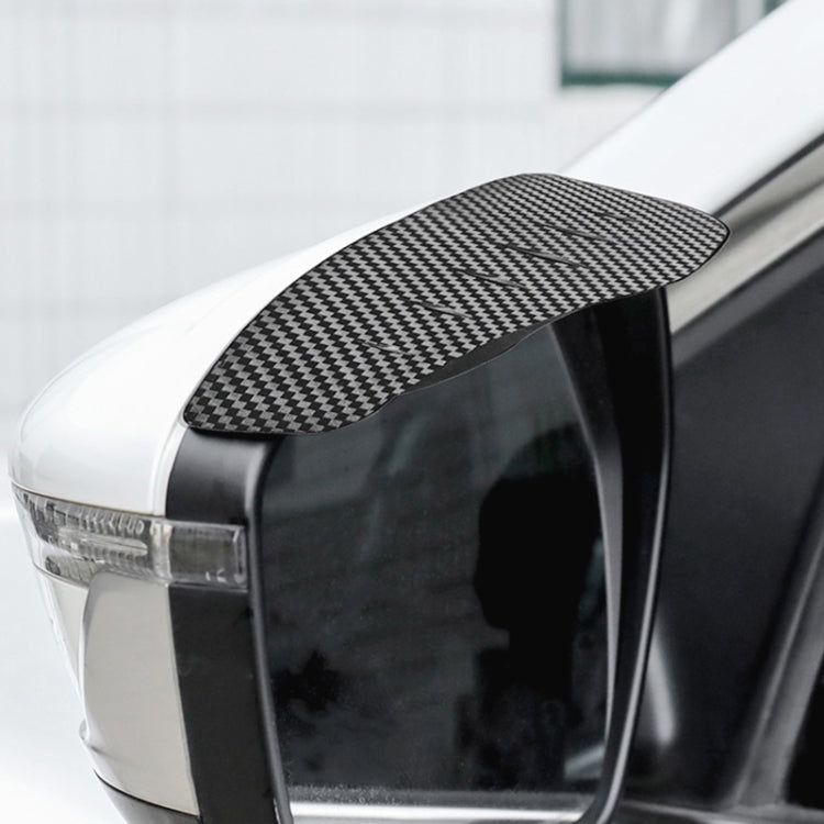 Car Rear View Mirror Rain Eyebrow Cover Catering Mirror PVC Carbon Fiber Pattern Rain Shield - free shipping - PMC TechLife - Order now!