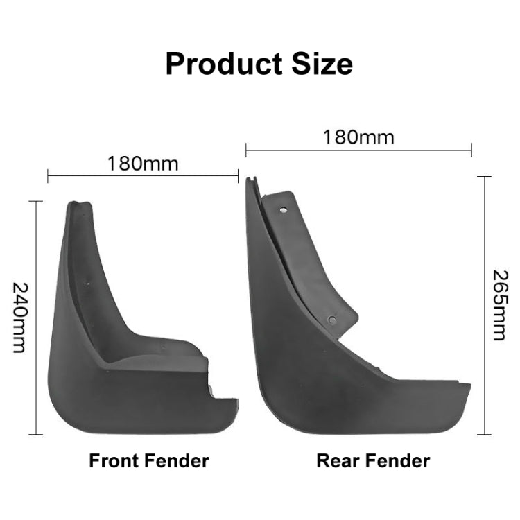 For Ford Fiesta 4pcs/Set Car Auto Soft Plastic Splash Flaps Fender Guard - Mudguards by PMC TechLife | Online Shopping South Africa | PMC TechLife | Buy Now Pay Later Mobicred