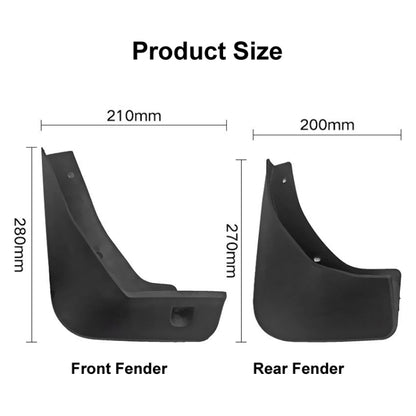 For Buick Encore 2013-2019 4pcs/Set Car Auto Soft Plastic Splash Flaps Fender Guard - Mudguards by PMC Jewellery | Online Shopping South Africa | PMC Jewellery | Buy Now Pay Later Mobicred