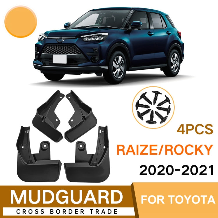 For Toyota Raize / Daihatsu Rocky 2020-2021 4pcs/Set Car Auto Soft Plastic Splash Flaps Fender Guard - Mudguards by PMC Jewellery | Online Shopping South Africa | PMC Jewellery | Buy Now Pay Later Mobicred