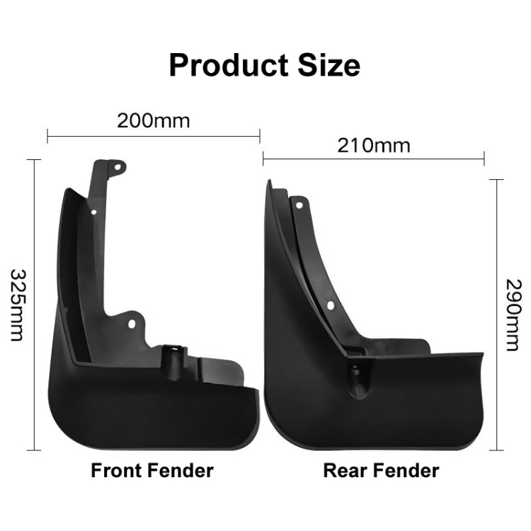 For Skoda Kamiq 2018-2022 4pcs/Set Car Auto Soft Plastic Splash Flaps Fender Guard - Mudguards by PMC Jewellery | Online Shopping South Africa | PMC Jewellery | Buy Now Pay Later Mobicred