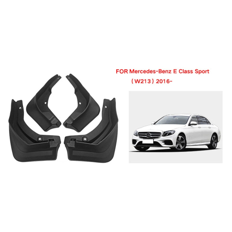 For Mercedes-Benz E-class Sport 2016 4pcs/Set Car Auto Soft Plastic Splash Flaps Fender Guard - Mudguards by PMC TechLife | Online Shopping South Africa | PMC TechLife | Buy Now Pay Later Mobicred