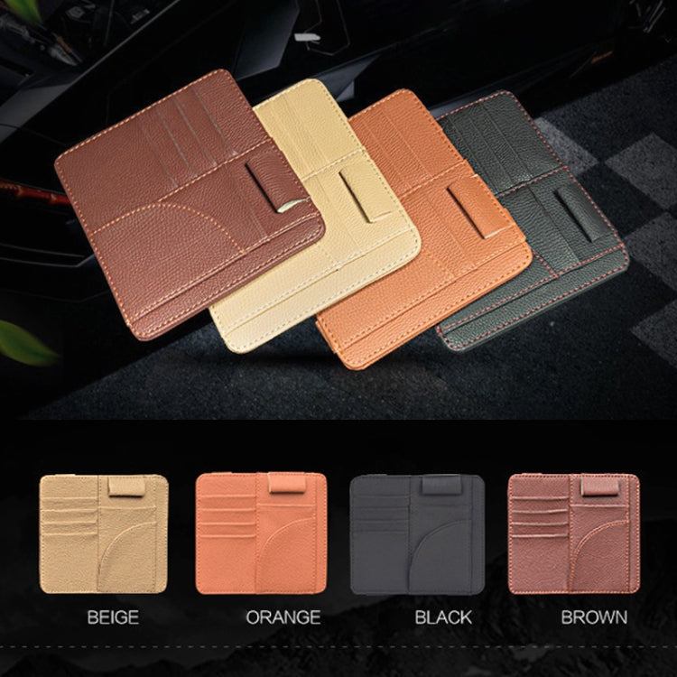 Car Multifunctional Sun Visor Card Holder Bill Storage Card Bag (Orange) - Stowing Tidying by PMC TechLife | Online Shopping South Africa | PMC TechLife | Buy Now Pay Later Mobicred