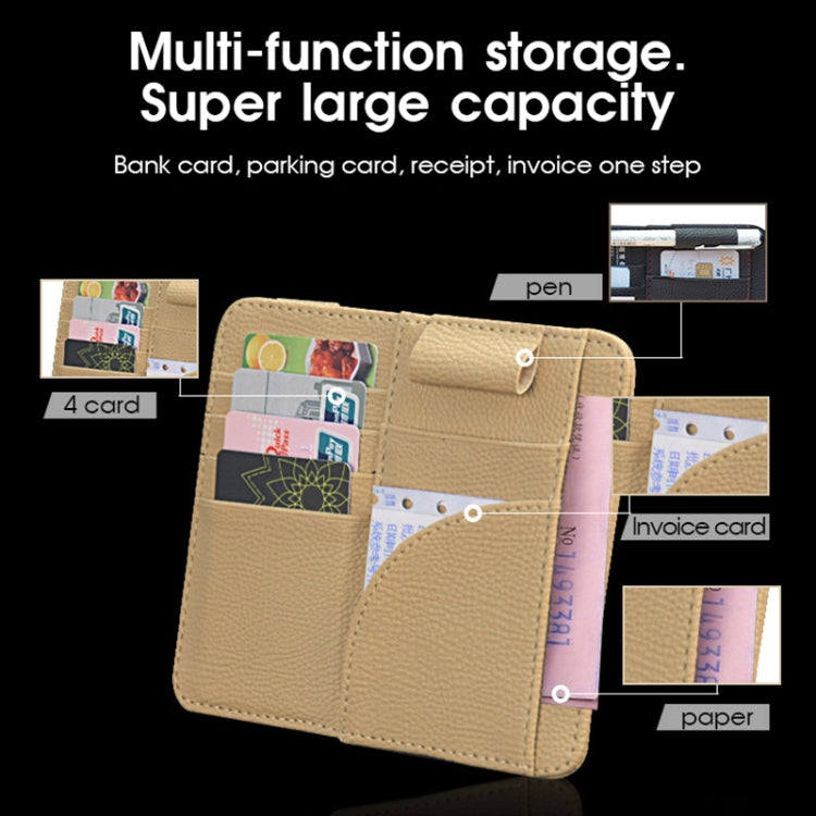 Car Multifunctional Sun Visor Card Holder Bill Storage Card Bag (Orange) - Stowing Tidying by PMC TechLife | Online Shopping South Africa | PMC TechLife | Buy Now Pay Later Mobicred