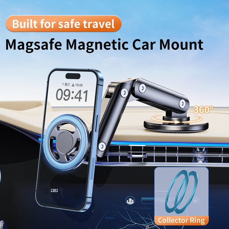 LK-CDD13 Car Multi-angle Adjustable MagSafe Magnetic Holder (Silver) - Car Holders by PMC Jewellery | Online Shopping South Africa | PMC Jewellery | Buy Now Pay Later Mobicred