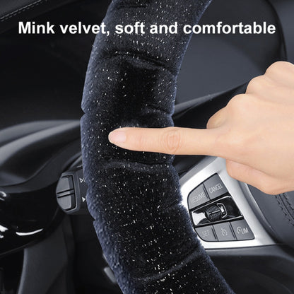 Round Style Car Universal Self Heating Plush Warm Anti-skid Steering Wheel Cover, Diameter: 38cm (Beige) - Steering Wheel Accessories by PMC Jewellery | Online Shopping South Africa | PMC Jewellery | Buy Now Pay Later Mobicred