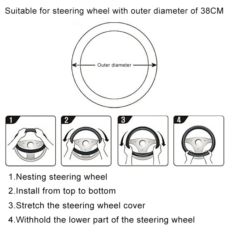 D Style Car Universal Cartoon Pattern Plush Warm Anti-skid Steering Wheel Cover, Diameter: 38cm (Grey) - Steering Wheel Accessories by PMC TechLife | Online Shopping South Africa | PMC TechLife | Buy Now Pay Later Mobicred