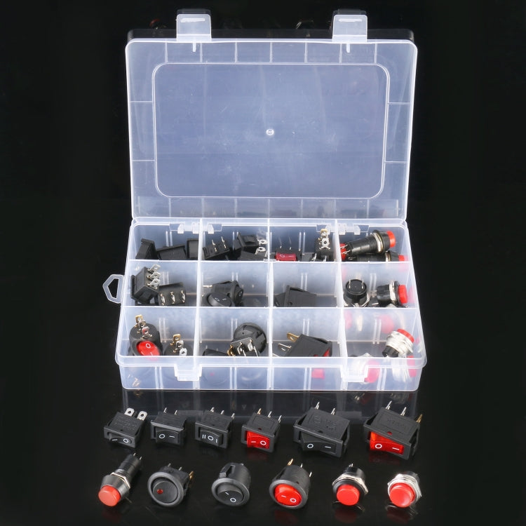 50pcs Universal Power Switch Button Assortment Kit - Car Switches by PMC Jewellery | Online Shopping South Africa | PMC Jewellery