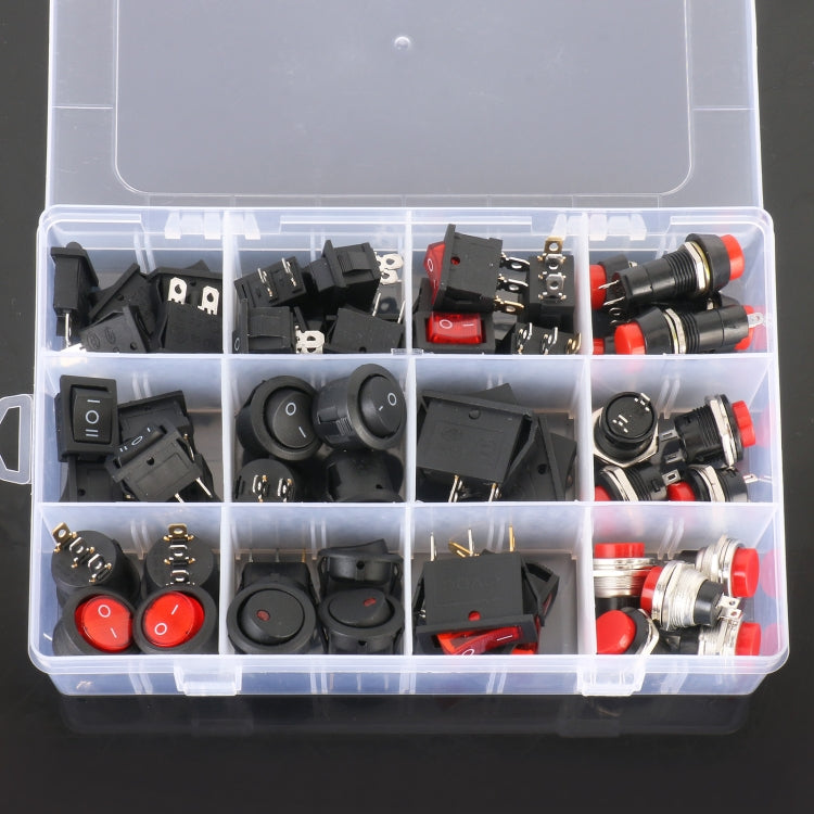 50pcs Universal Power Switch Button Assortment Kit - Car Switches by PMC Jewellery | Online Shopping South Africa | PMC Jewellery