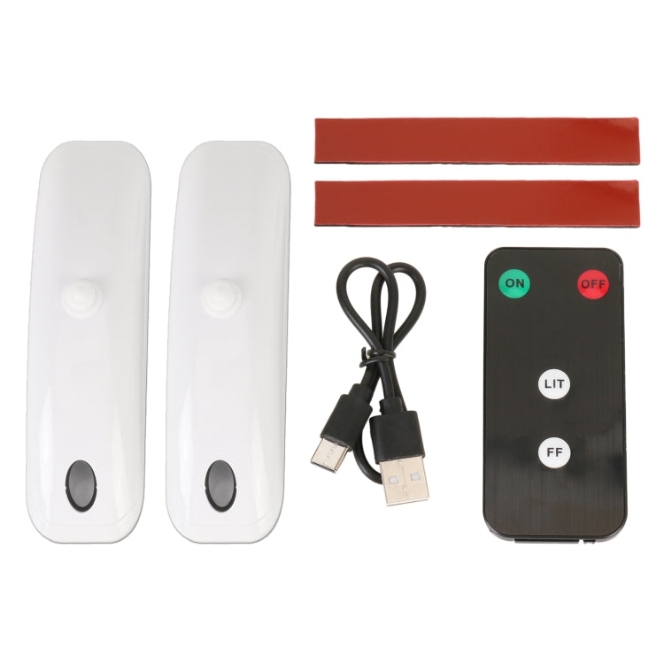 H901 2pcs / Pack Car Remote Pilot Light Warning Light Dual Flash Light (White) - Warning Lights by PMC TechLife | Online Shopping South Africa | PMC TechLife | Buy Now Pay Later Mobicred