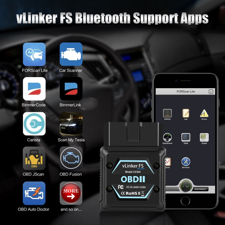 Vgate OBD2 Bluetooth Diagnostic Tool - free shipping - PMC TechLife - Order now!