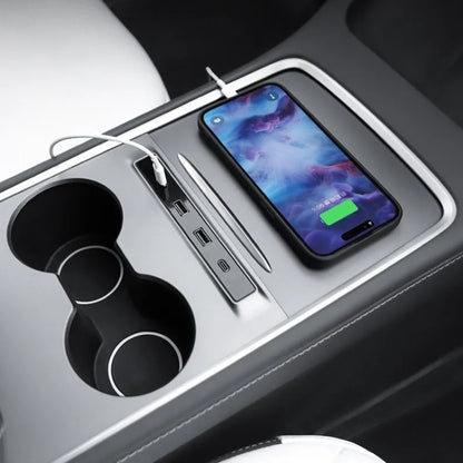 For Tesla Model Y / 3 27W Car Center Console Integrated Smart Docking Station - Car Charger by PMC Jewellery | Online Shopping South Africa | PMC Jewellery | Buy Now Pay Later Mobicred