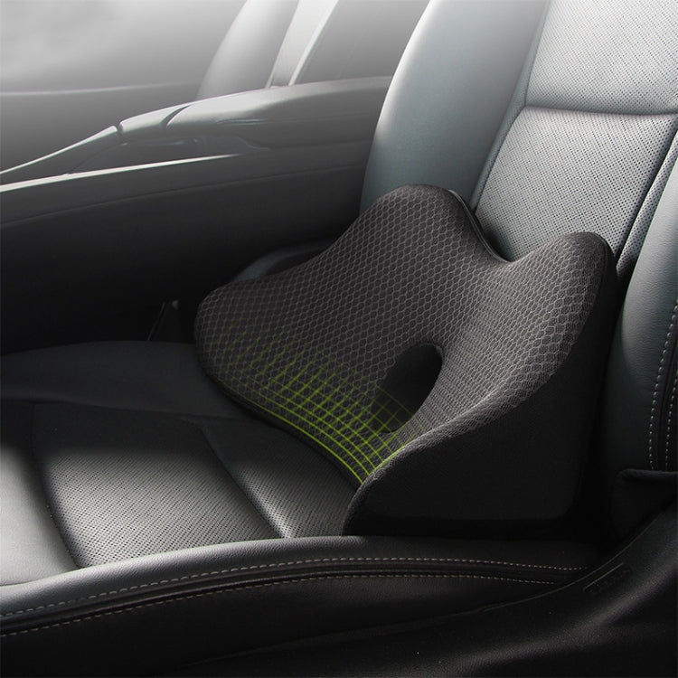 Car Memory Foam Breathable Lumbar Cushion (Beige) - Seat Accessories by PMC TechLife | Online Shopping South Africa | PMC TechLife | Buy Now Pay Later Mobicred