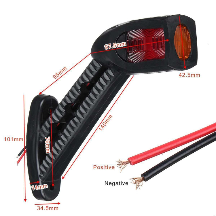 2pcs 12-24V Car / Truck LED Side Marker Indicator Lights Bulb Lamp - Clearance Lights by PMC TechLife | Online Shopping South Africa | PMC TechLife | Buy Now Pay Later Mobicred