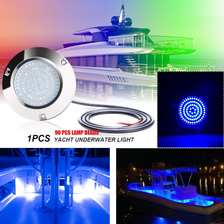 Ship / Yacht 10-30V 90LEDs Waterproof Stainless Steel Underwater Light (Red Light) - Marine Accessories & Parts by PMC TechLife | Online Shopping South Africa | PMC TechLife | Buy Now Pay Later Mobicred