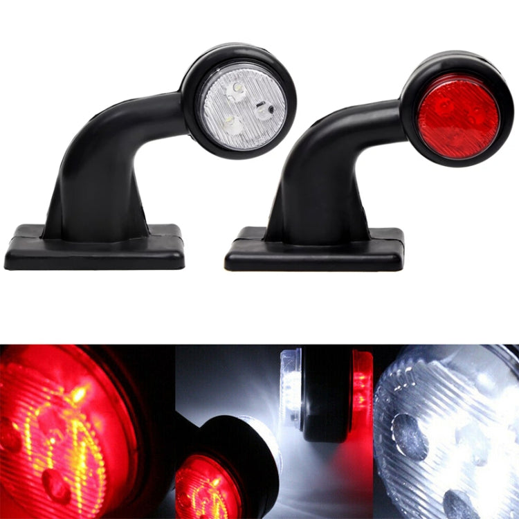 2pcs Car / Truck 12-30V LED Red White Side Marker Indicator Lights Bulb Lamp - Clearance Lights by PMC Jewellery | Online Shopping South Africa | PMC Jewellery | Buy Now Pay Later Mobicred