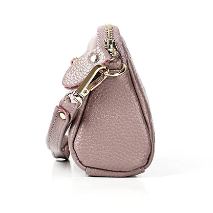 2025 Multifunctional Litchi Texture Women Large Capacity Hand Wallet Shell bag with Card Slots(Pale Pinkish Grey) - Wallets by PMC Jewellery | Online Shopping South Africa | PMC Jewellery | Buy Now Pay Later Mobicred