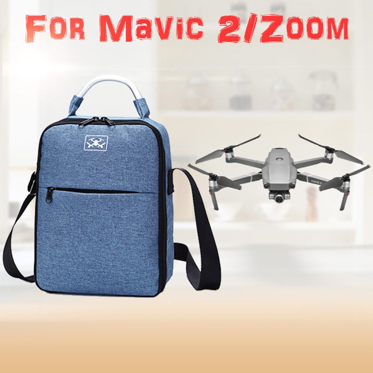 Shockproof Waterproof Single Shoulder Storage Travel Carrying Cover Case Box  for DJI Mavic 2 Pro / Zoom and Accessories(Blue) - Backpacks & Bags by PMC Jewellery | Online Shopping South Africa | PMC Jewellery | Buy Now Pay Later Mobicred