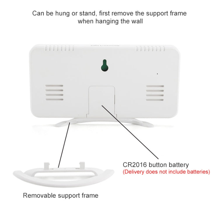 TS-8201-W Multifunctional LED Makeup Mirror Desk Clock Automatic Photosensitive Electronic Alarm (White) - Alarm Clocks by PMc TechLife | Online Shopping South Africa | PMc TechLife | Buy Now Pay Later Mobicred