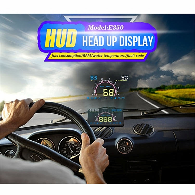 E350 5.8 inch Car HUD / OBD2 Vehicle-mounted Gator Automotive Head Up Display Security System with Multi-color LED, Support Car Real Speed & Turn Speed & Water Temperature & Oil Consumption & Driving  ... peed Alarm, Mile Switching, Light Sensor Functions - Head Up Display System by PMC Jewellery | Online Shopping South Africa | PMC Jewellery | Buy Now Pay Later Mobicred