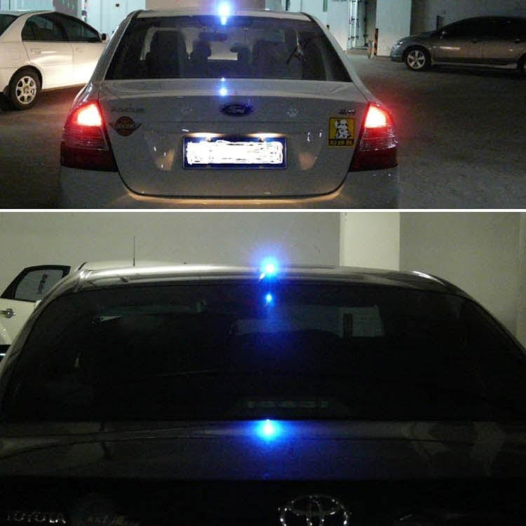 Solar Colorful Light Anti Collision Shark Fin Car Taillight LED Flash Warning Light Caution Light(Grey) - free shipping - PMC TechLife - Order now!