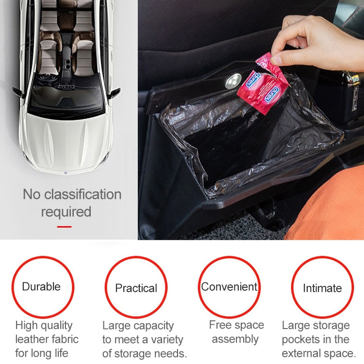 Car Multifunctional LED Design Hanging Folding Garbage Bin Storage Box (Black) - Stowing Tidying by PMC TechLife | Online Shopping South Africa | PMC TechLife | Buy Now Pay Later Mobicred