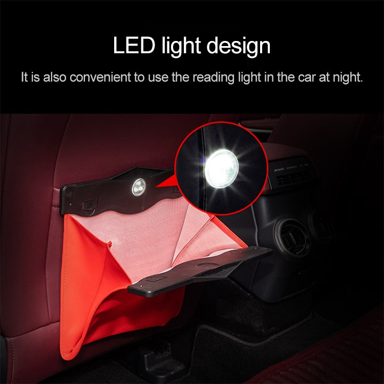 Car Multifunctional LED Design Hanging Folding Garbage Bin Storage Box (Khaki) - Stowing Tidying by PMC TechLife | Online Shopping South Africa | PMC TechLife | Buy Now Pay Later Mobicred