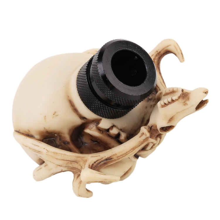 Universal Vehicle Car Creative Skull Double Heads Shaped Shifter Cover Manual Automatic Gear Shift Knob (Beige) - Shift Knob by PMC Jewellery | Online Shopping South Africa | PMC Jewellery | Buy Now Pay Later Mobicred