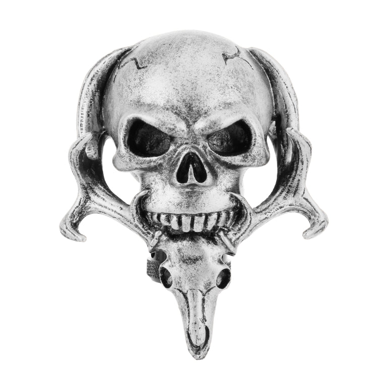 Universal Vehicle Car Creative Skull Double Heads Shaped Shifter Cover Manual Automatic Gear Shift Knob (Silver) - free shipping - PMC TechLife - Order now!