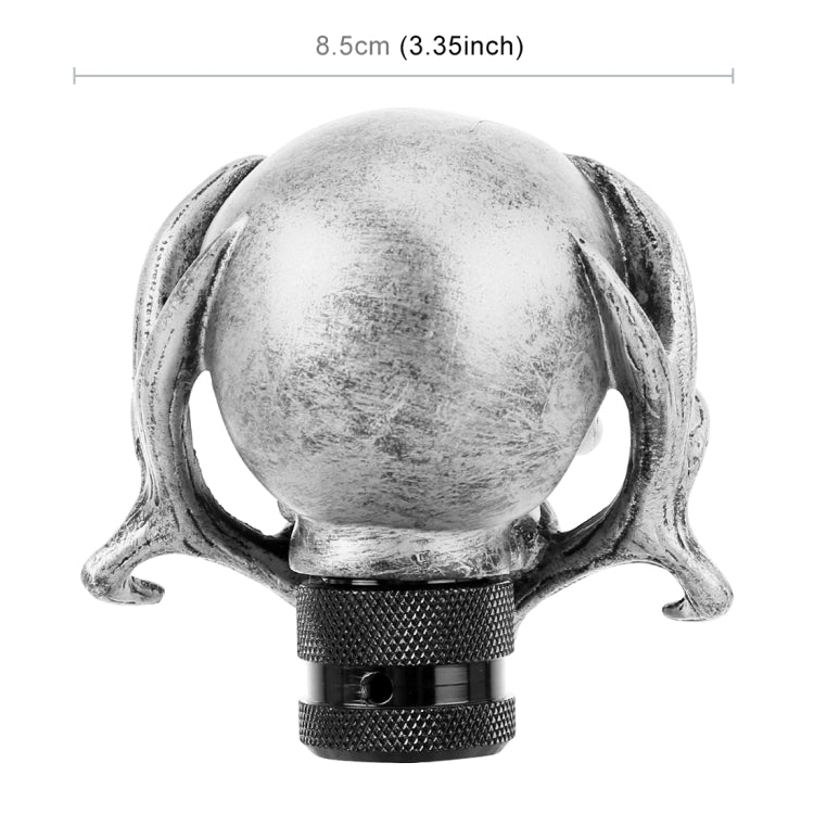 Universal Vehicle Car Creative Skull Double Heads Shaped Shifter Cover Manual Automatic Gear Shift Knob (Silver) - Shift Knob by PMC Jewellery | Online Shopping South Africa | PMC Jewellery | Buy Now Pay Later Mobicred