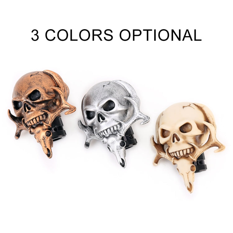 Universal Vehicle Car Creative Skull Double Heads Shaped Shifter Cover Manual Automatic Gear Shift Knob (Silver) - free shipping - PMC TechLife - Order now!