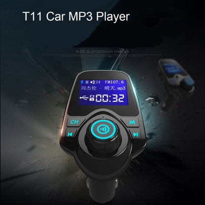 T11 Bluetooth FM Transmitter Car MP3 Player with LED Display, Support Double USB Charge & Handsfree & TF Card & U Disk Music Play Function - Bluetooth Car Kits by PMC Jewellery | Online Shopping South Africa | PMC Jewellery | Buy Now Pay Later Mobicred