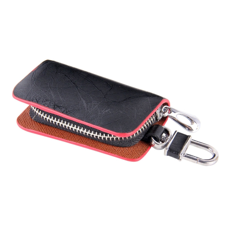 Universal Leather Roots Texture Waist Hanging Zipper Wallets Key Holder Bag (No Include Key)(Red) - Car Key Cases by PMC TechLife | Online Shopping South Africa | PMC TechLife | Buy Now Pay Later Mobicred