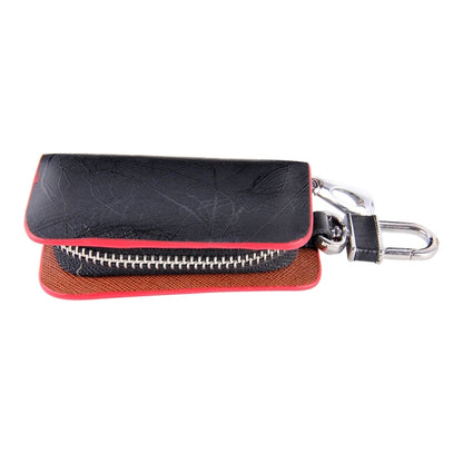 Universal Leather Roots Texture Waist Hanging Zipper Wallets Key Holder Bag (No Include Key)(Red) - Car Key Cases by PMC Jewellery | Online Shopping South Africa | PMC Jewellery | Buy Now Pay Later Mobicred