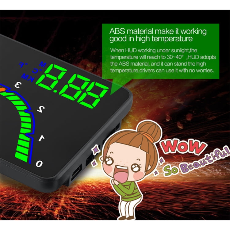 T100 OBD2 4 inch Vehicle-mounted Head Up Display Security System, Support Car Speed / Engine Revolving Speed Display / Instantaneous Fuel Consumption / Detection and Elimination Fault Code - free shipping - PMC TechLife - Order now!