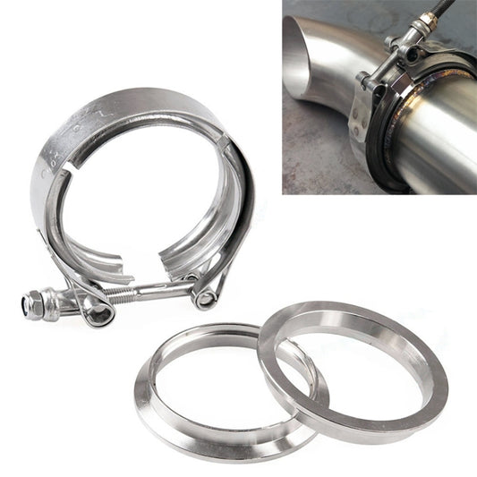 4 inch Car Turbo Exhaust Downpipe V-Band Clamp Stainless Steel 304 Flange Clamp - Booster Cable & Clip by PMC Jewellery | Online Shopping South Africa | PMC Jewellery | Buy Now Pay Later Mobicred