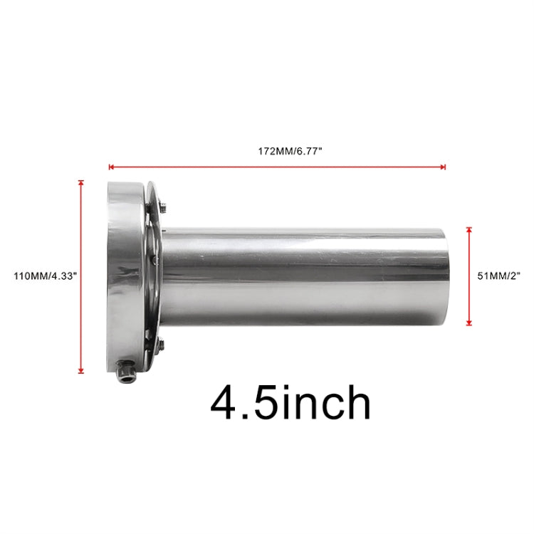 4.5 inch Universal Car 304 Stainless Steel Exhaust Pipe Muffler Adjustable Tail Muffler Tip - Exhaust Pipes by PMC TechLife | Online Shopping South Africa | PMC TechLife | Buy Now Pay Later Mobicred